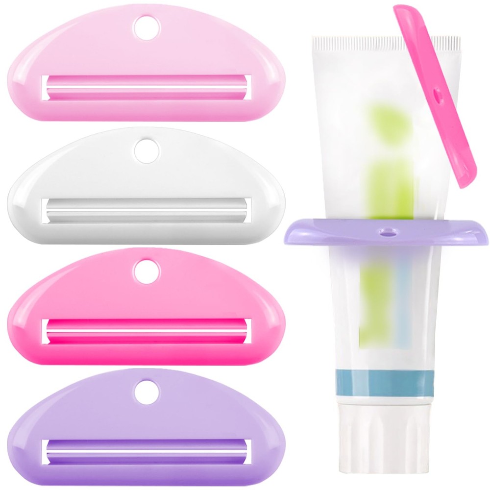 4 Pcs Toothpaste Squeezer,Plastic Tube Squeezer Corlorful