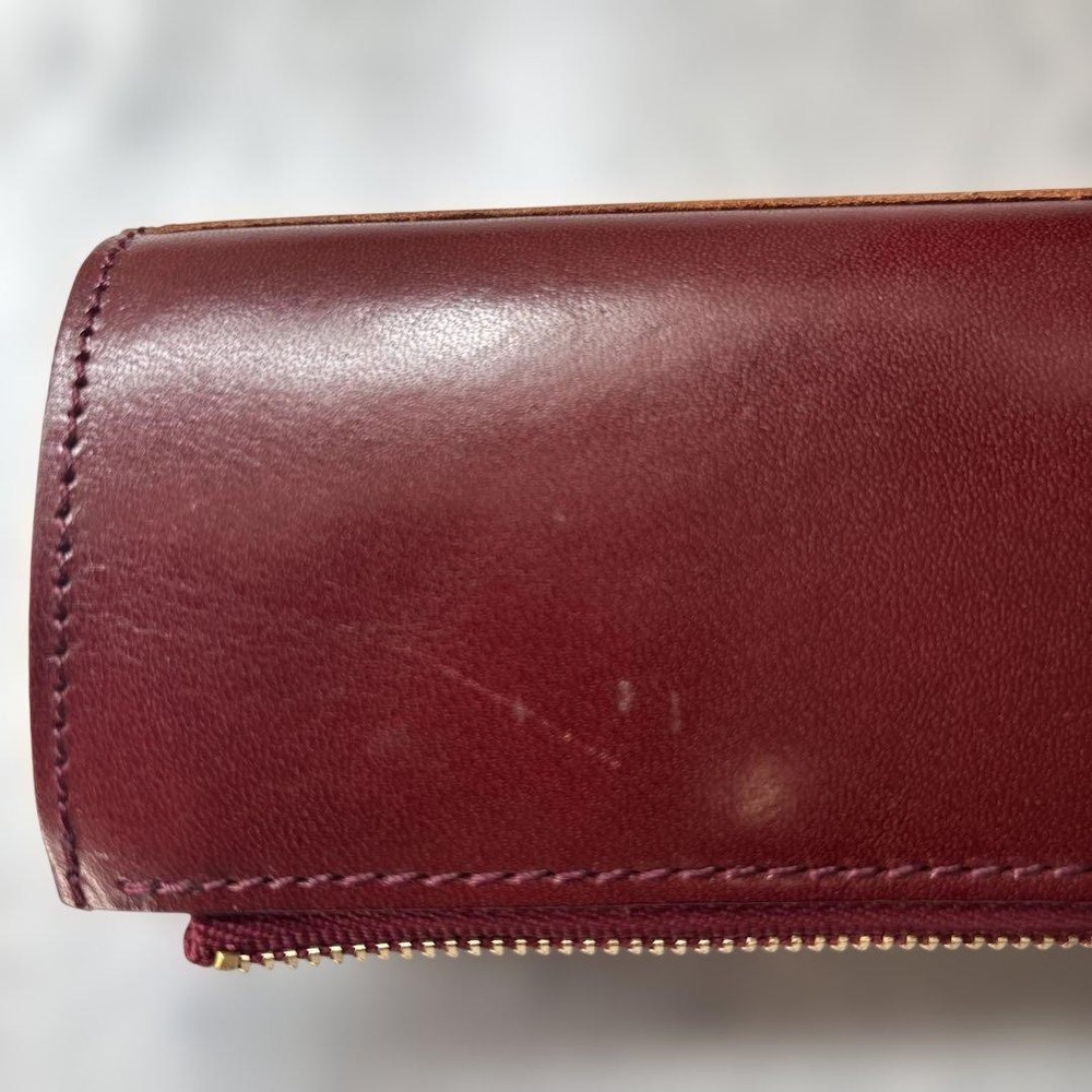 burgundy leather pencil case #4bfc18