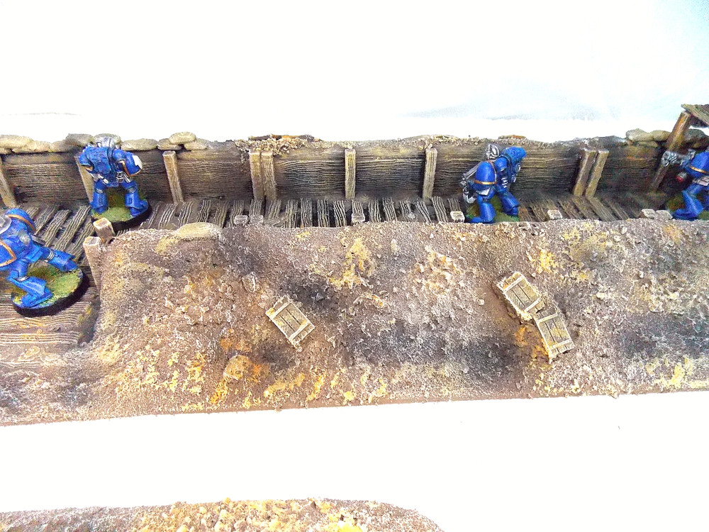 WARGAMING TERRAIN PAINTED TRENCH SYSTEM