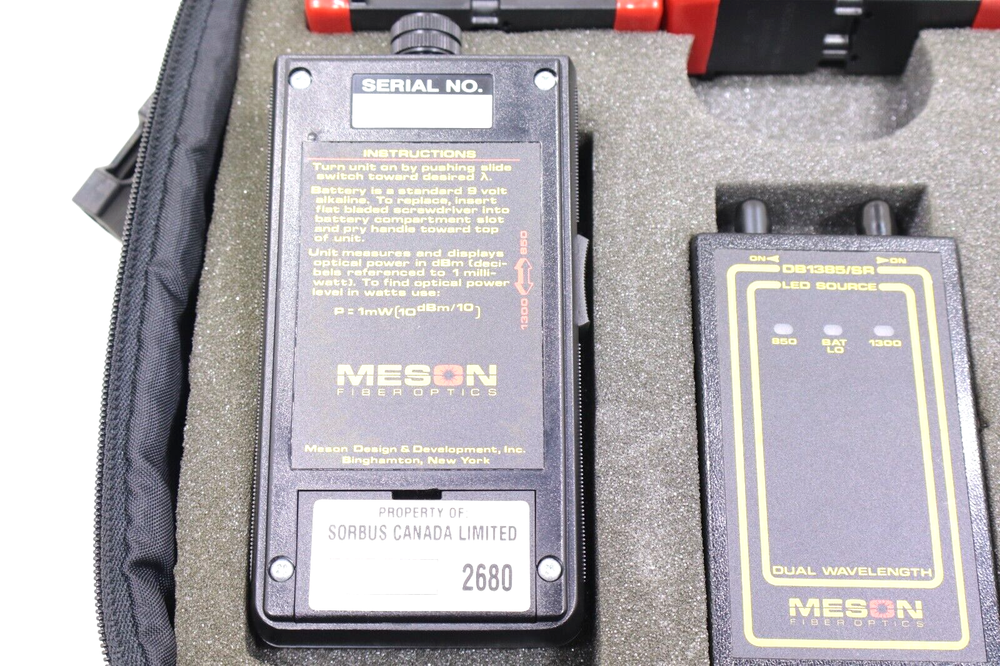 Meson Fiber Optics Power Meter & Source Testing Kit