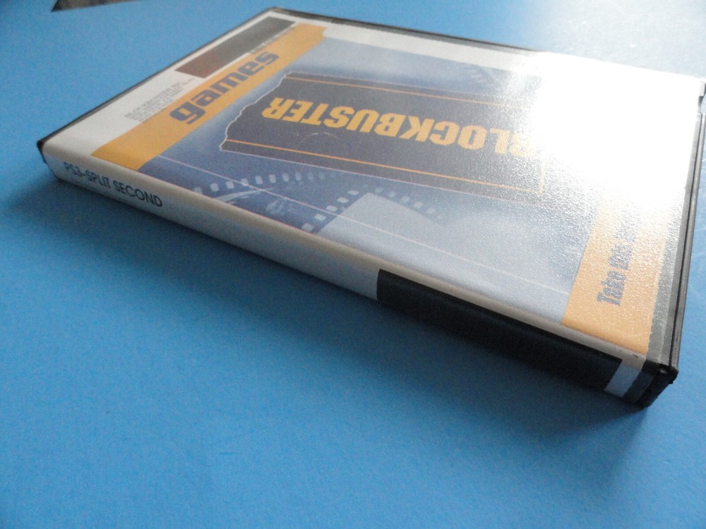 PS3 SPLIT SECOND BLOCKBUSTER VIDEO GAME RENTAL CASE