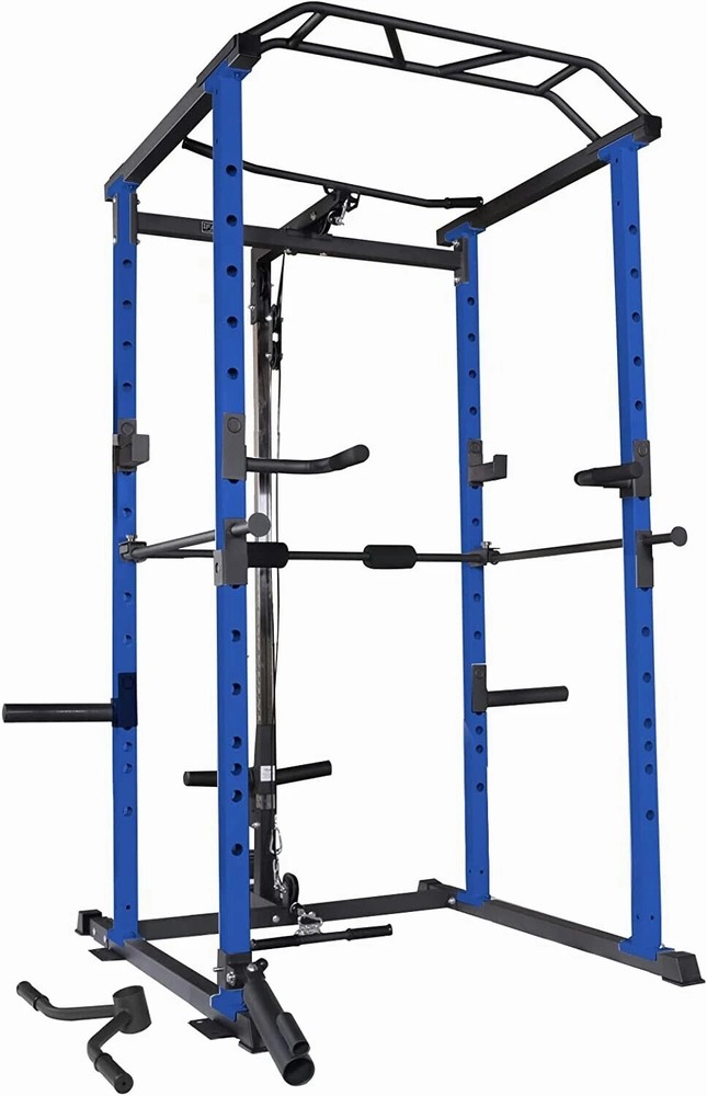 Multi functional Power Cage,Home Adjustable Pullup Squat Rack 1000Lbs Capacity