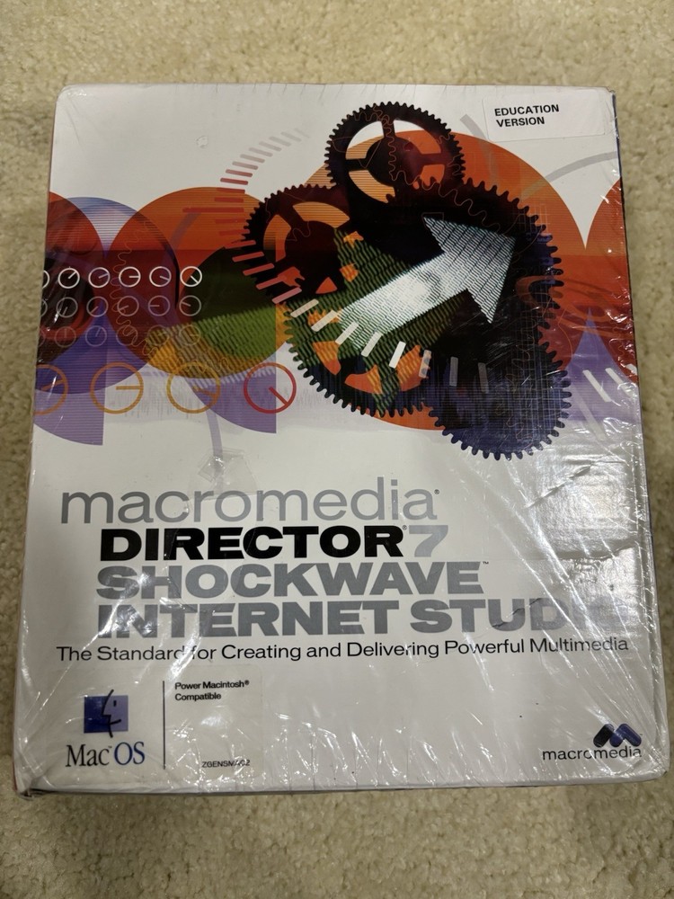 Macromedia Director 7 Shockwave Internet Studio Education Version NEW SEALED!