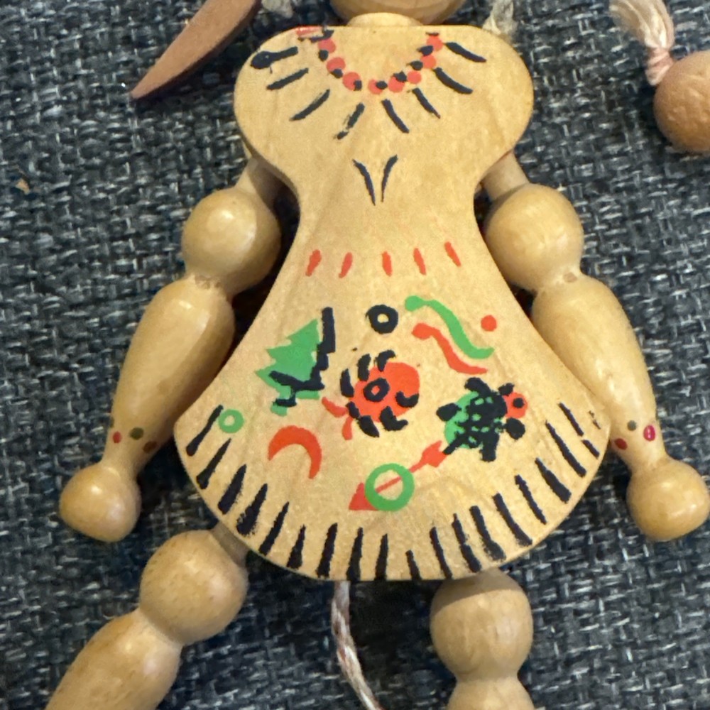 Vintage M. Gschnitzer Austrian Wooden Pull String Jointed Puppet