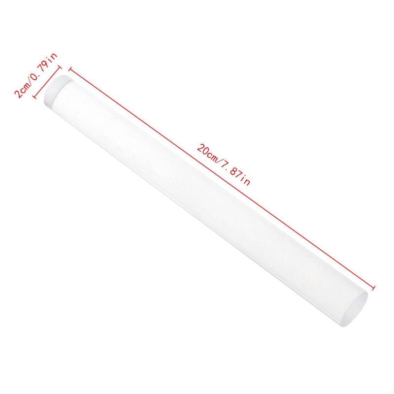 Transparent Acrylic Solid Roll Clay Rolling Pin Fondant Baking Pastry Roller