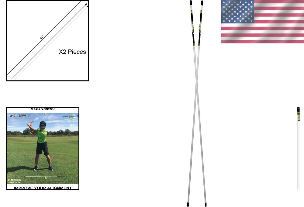 Golf Swing Alignment Sticks 2-Pack - Lightweight
