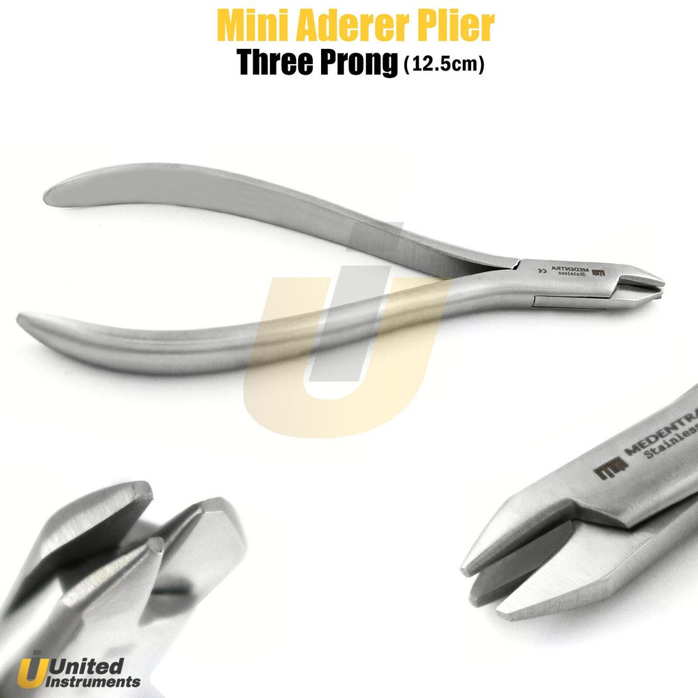 Dentist Mini Aderer Plier Three Jaw Arch Wire Bending Alicate Orthodontic