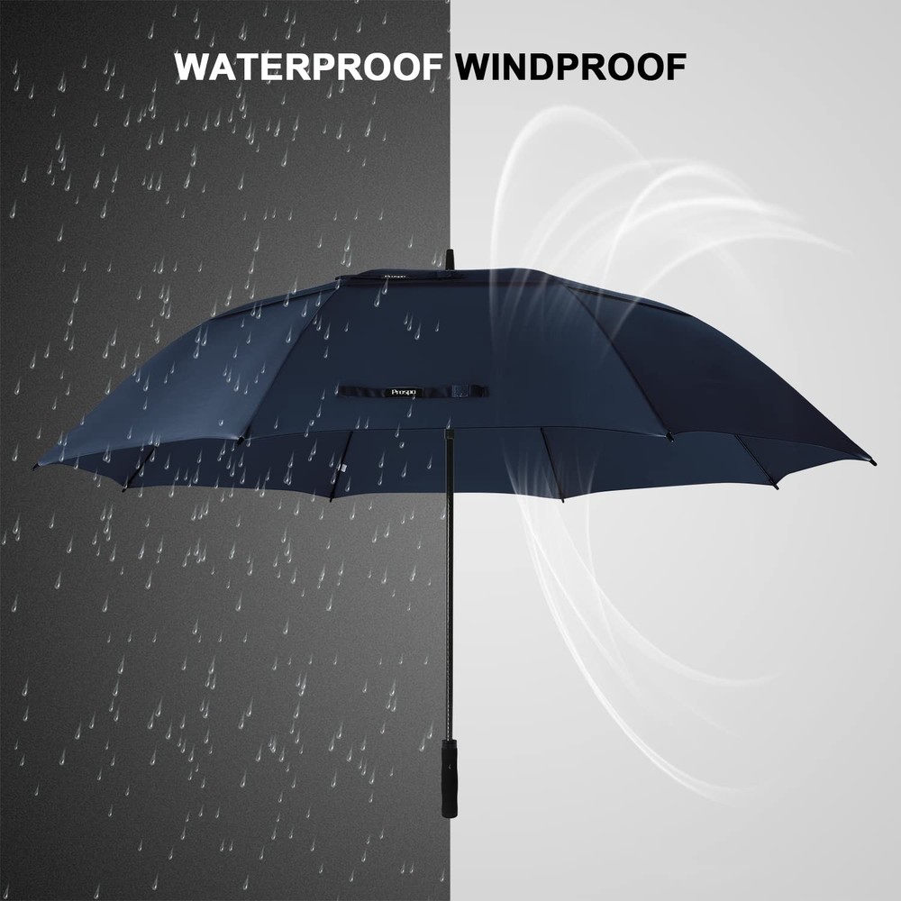 72 Inch Huge Golf Umbrella Windproof Large Umbrella Automatic Open With Doubl...