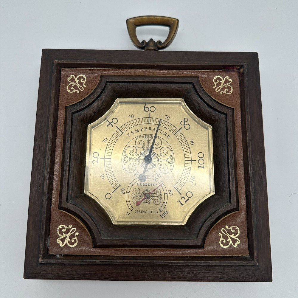 Springfield Temperature and Humidity Gauge Vintage