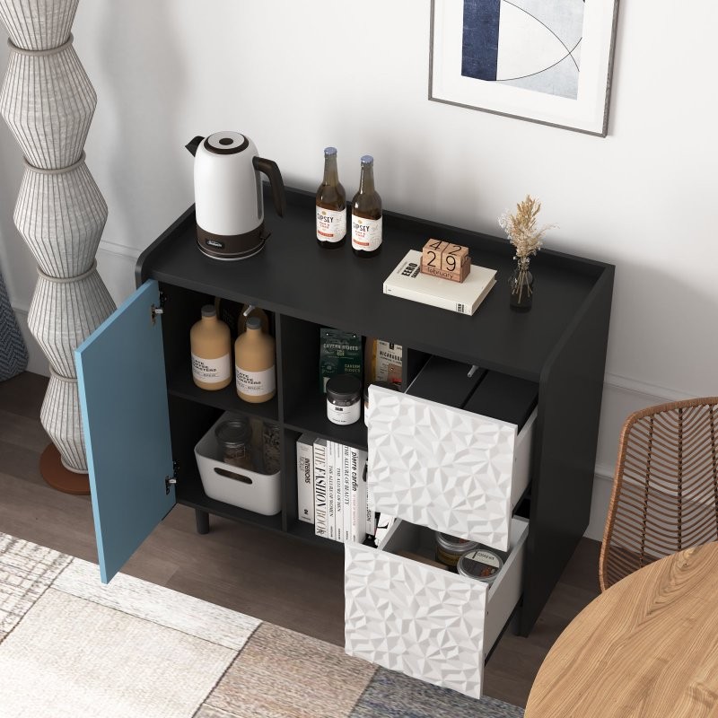 Sideboard Buffet Storage Cabinet Console Table,2 Doors,2 Drawers for Dining Room