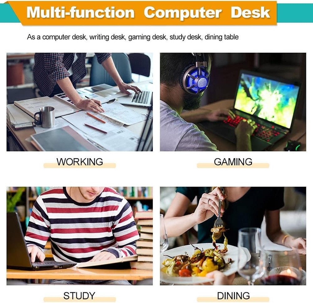 Computer Desk Home Office Desk 39 inches Gaming Desk Multi-Function Writing