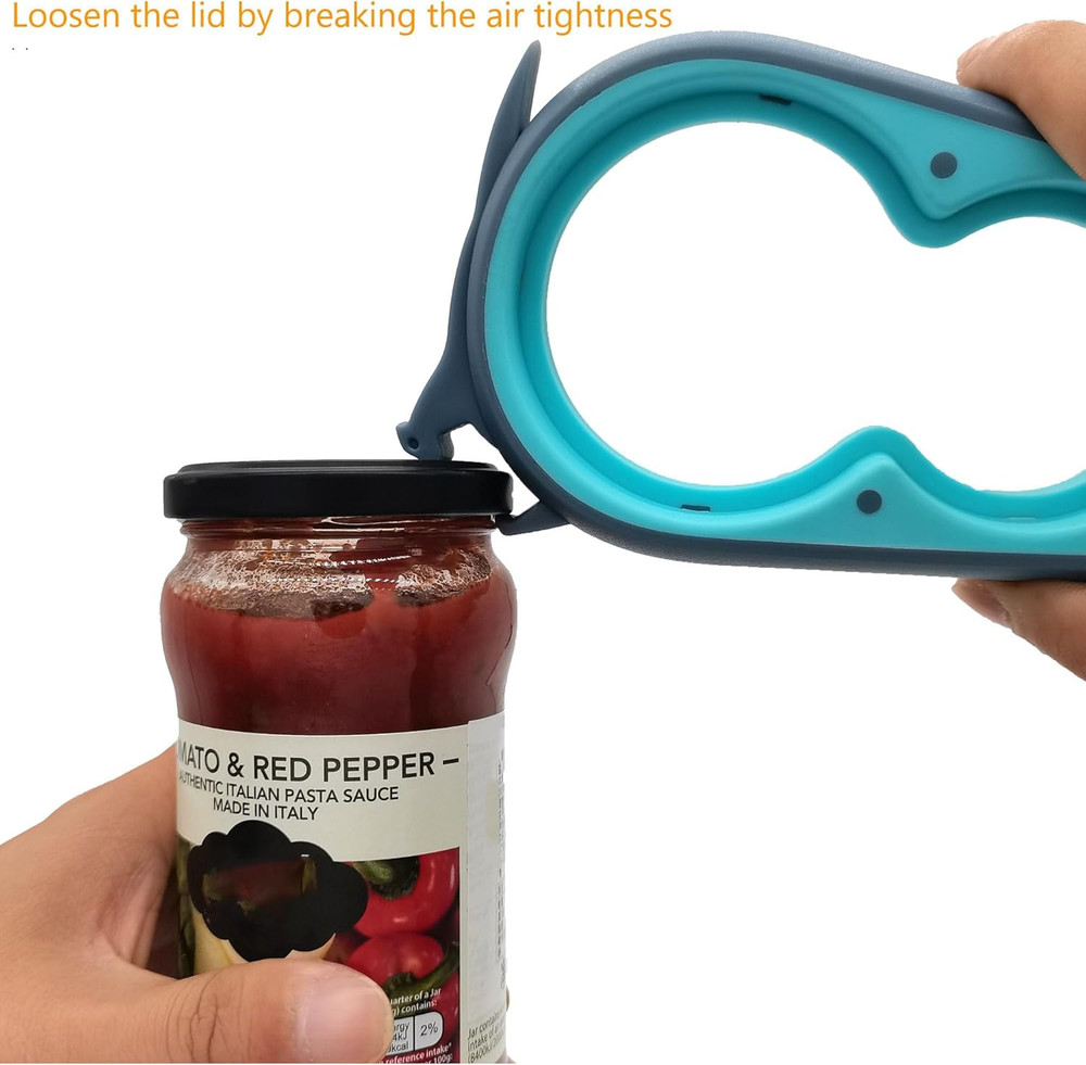 Otstar 6-In-1 Jar Opener & Bottle Opener Set for Weak Hands - Multi-Function Kit