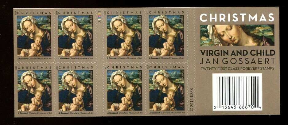 US Pane #4815a Forever Madonna & Child  not Folded , P48150