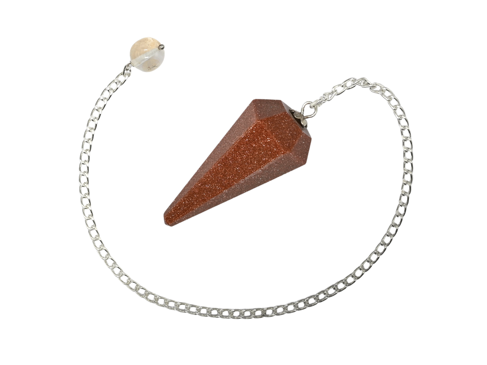 Red Goldstone Dowsing Crystal Pendulum