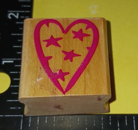 Star hearts, hero arts, B201,wood