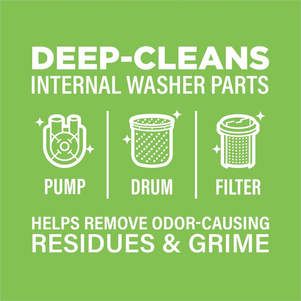 Washing Machine Cleaner, Helps Power Away Odor Causing Bacteria & Grime Deep ...
