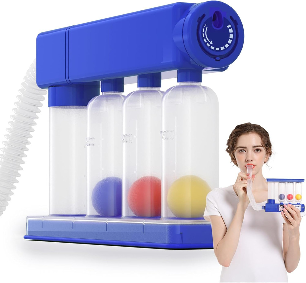 Home Use Breathing Exercise Device for Lungs, Lung Exerciser Device with Adjusta