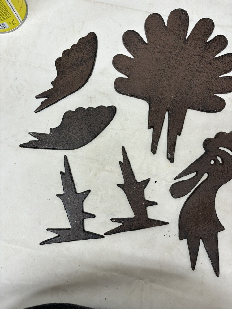 Iron Turkey Pumpkin Pick Decorating - Kit Primitive Rustic Thanksgiving Decor