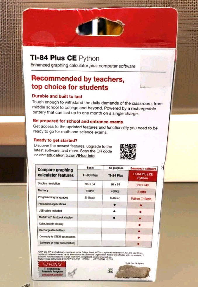 Texas Instruments TI-84+ CE Python Graphing Calculator NEW FAST SHIP