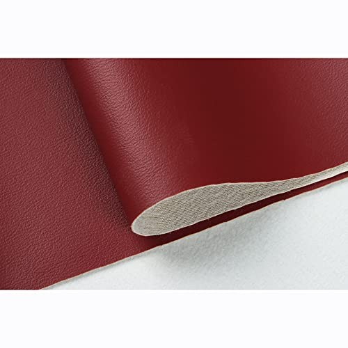 Faux Leather Sheets for Craft One Roll Matt Smooth Surface Solid Burgundy