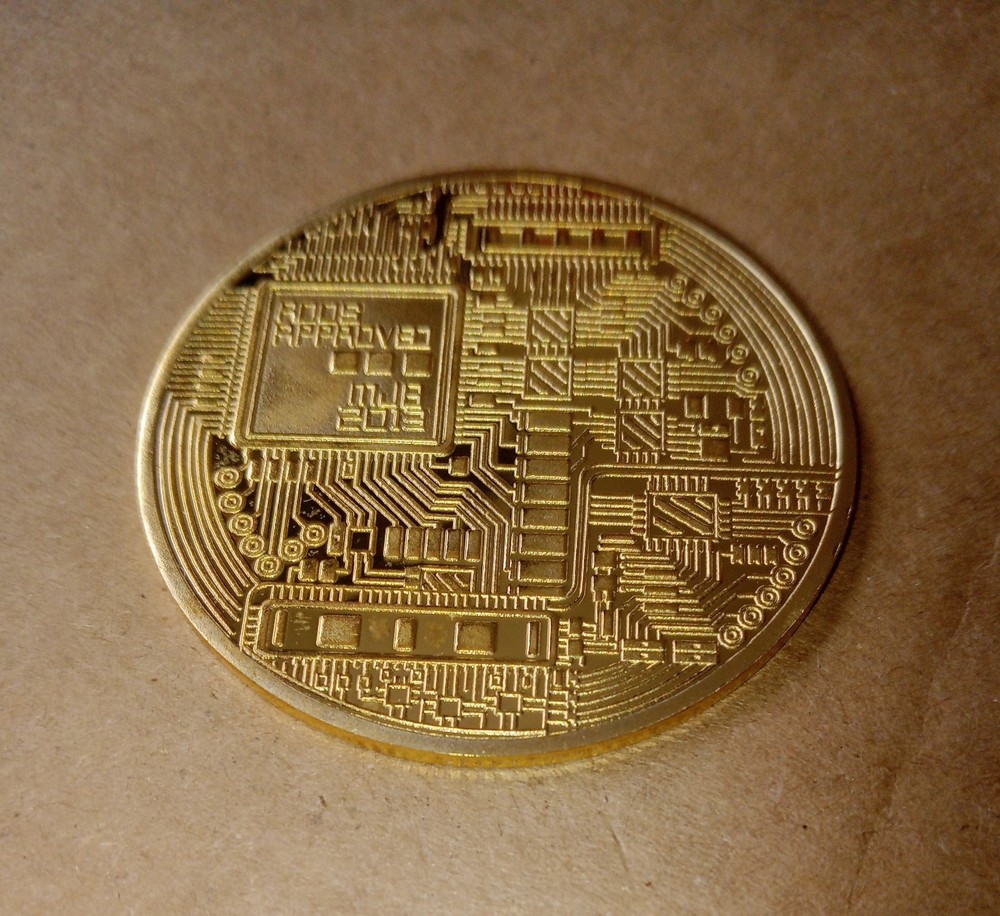 Bitcoin, Gold Tone Commemorative Coin
