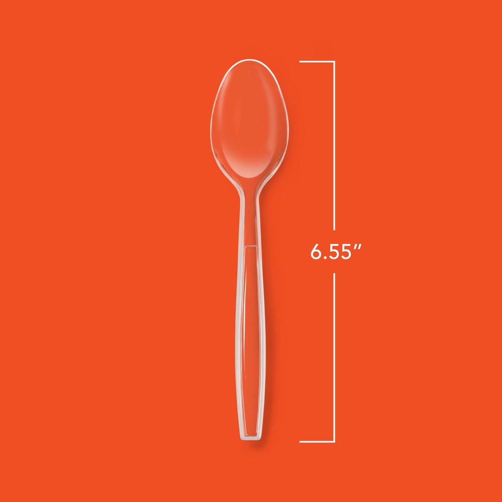 Clear Heavy-Weight Plastic Spoons, 300 Count