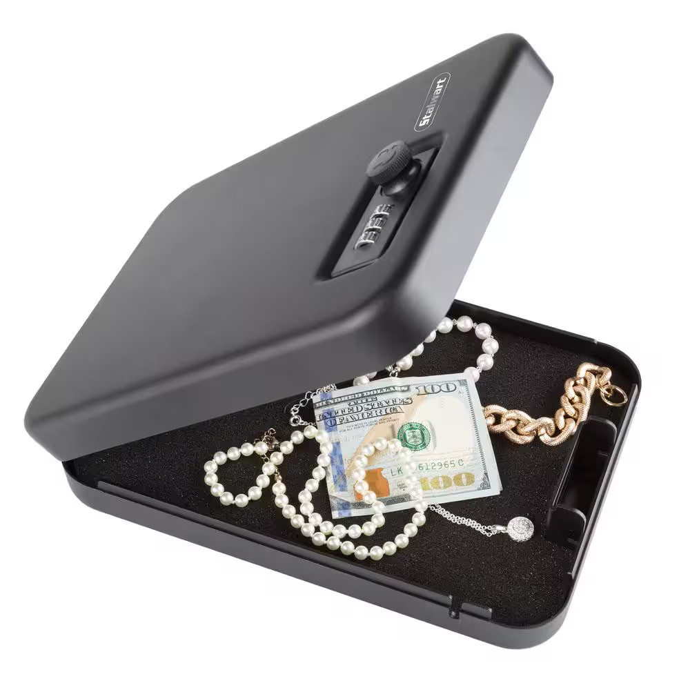 1-Gun Lock Combination Lock Gun Safe in Black