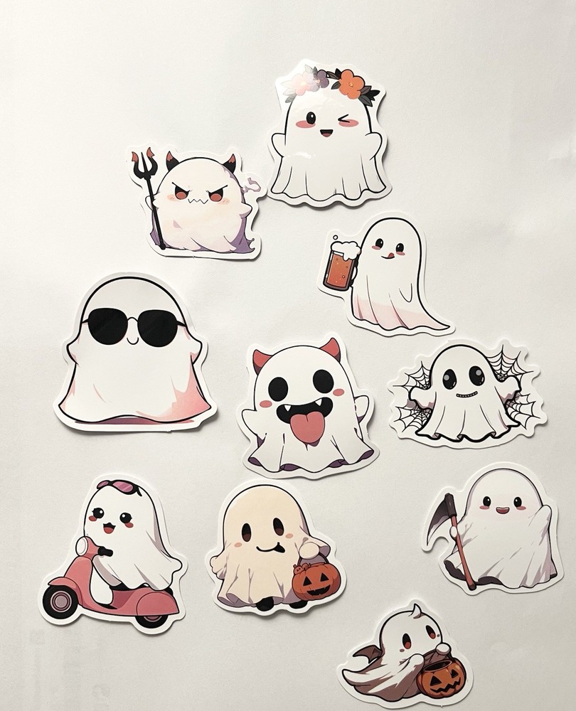 Cute Ghost Halloween Stickers