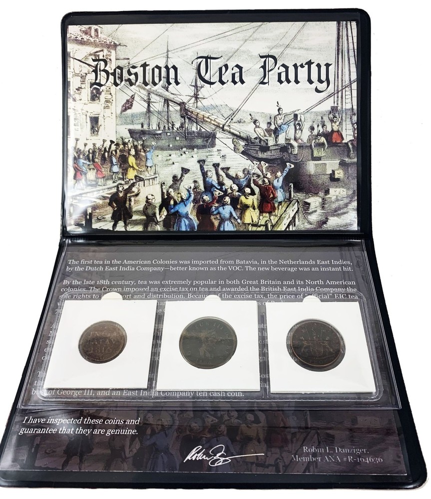 Boston Tea Party 18th Century Three Coin Set