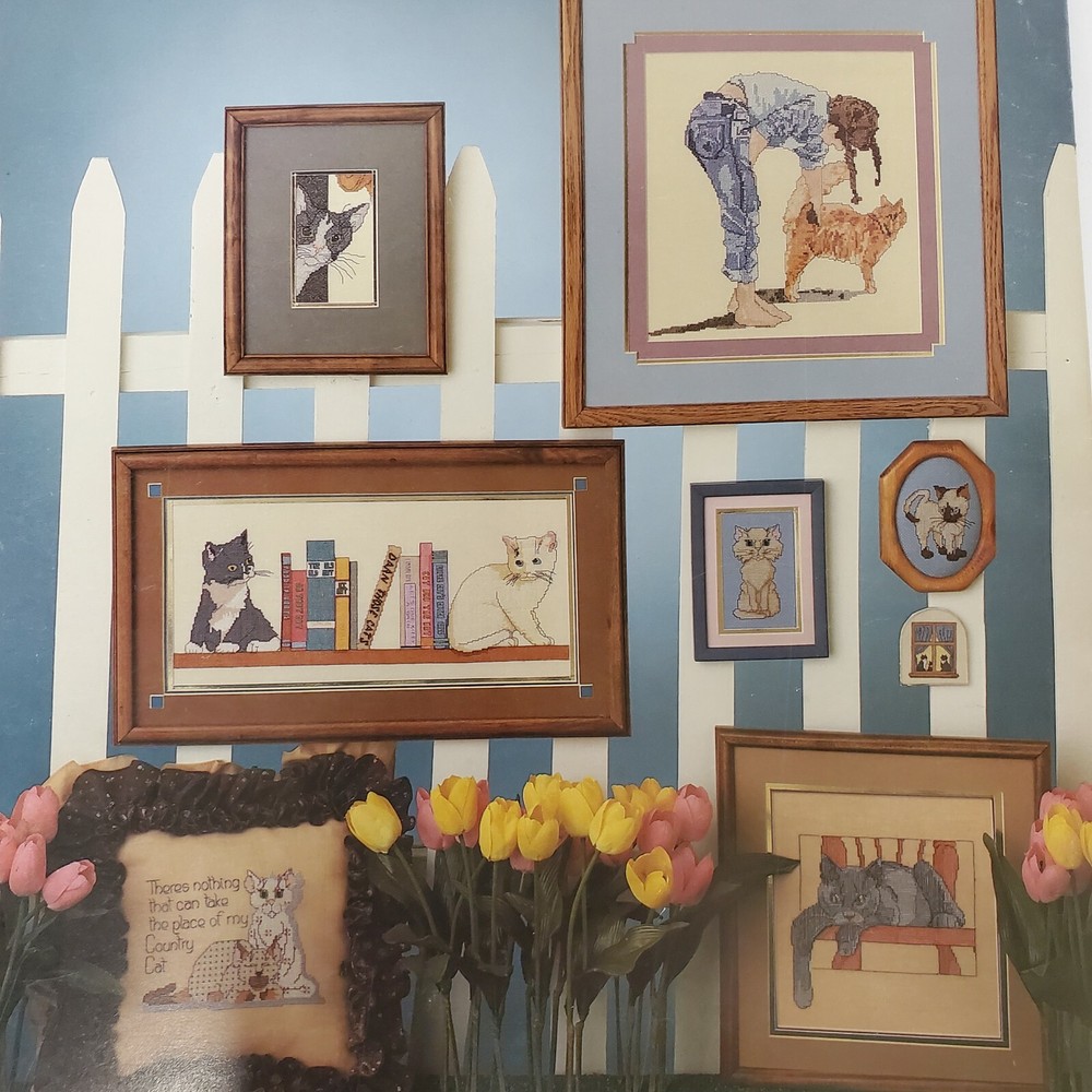 "Cats Everywhere" Counted Cross Stich Graphworks LTD 15 different Patterns 89