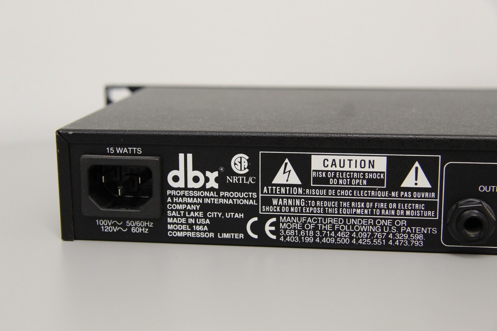 DBX 166A 2 Channel Audio Compressor/Limiter Fully Tested