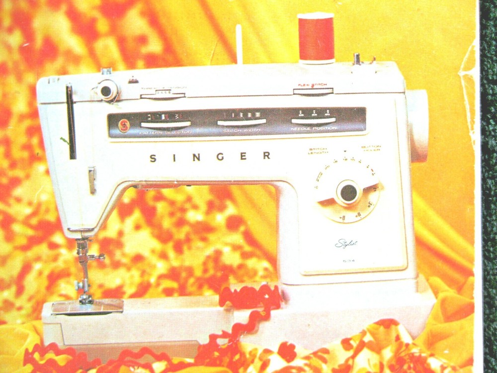 SINGER model 534 sewing machine user MANUAL Use Care Attachments 72pg 1975