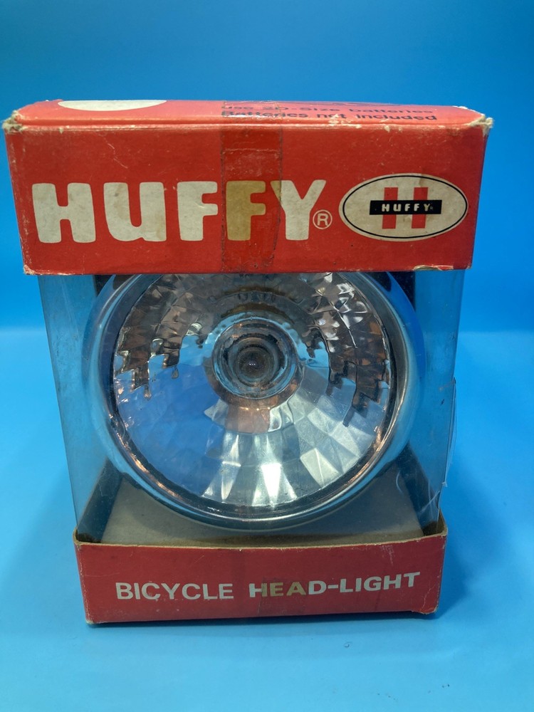 Vintage Huffy Chrome Bullet Type Bicycle Head-Light  (Complete)