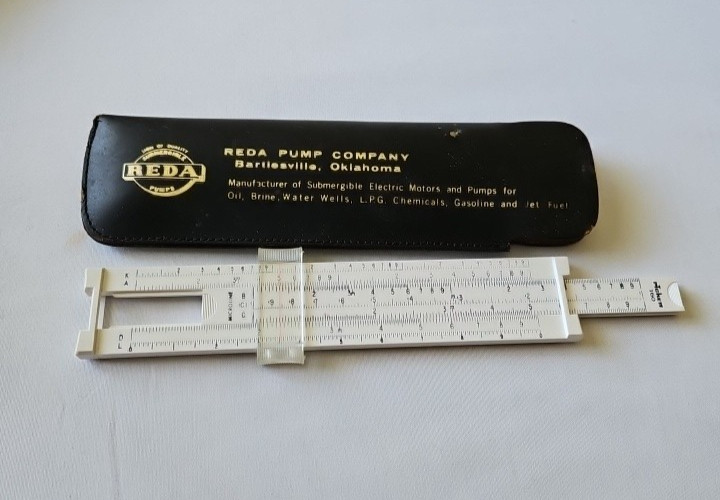 Pickett Microline Slide Ruler 160 Engineering with Black Leather Case