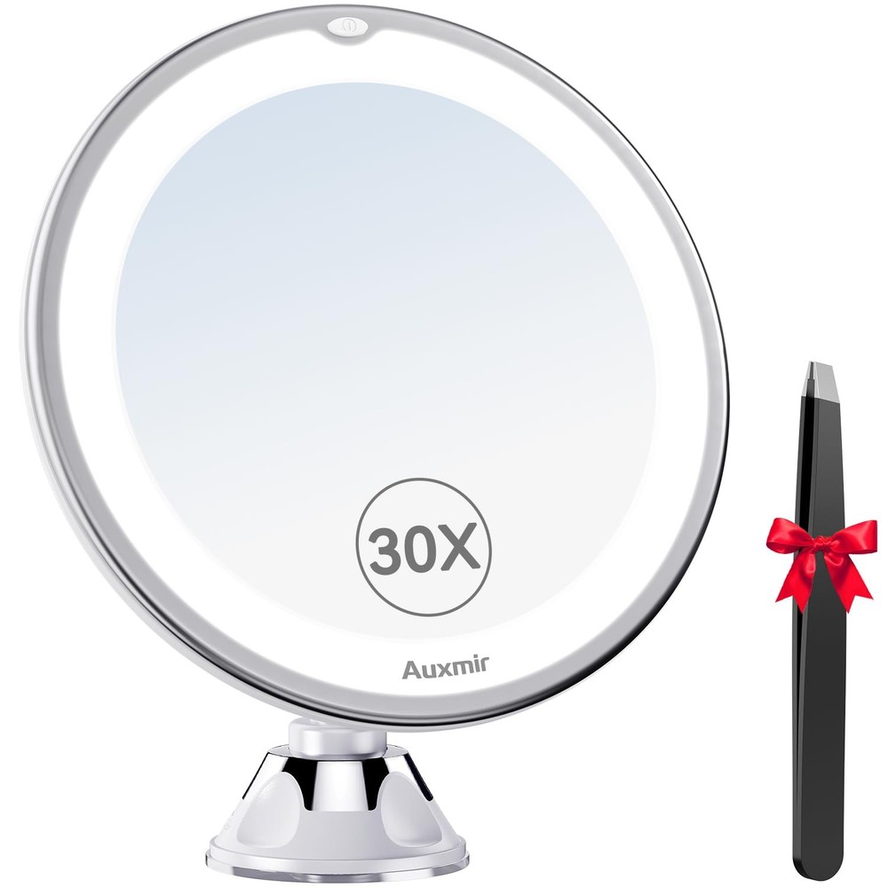 2026 Upgraded 30X Magnifying Mirror with Light, Makeup Mirror with 2-Level Li...