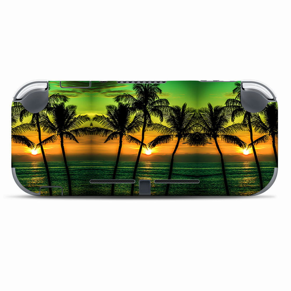 Skins Decals wrap for Nintendo Switch Lite - Sunset Palm Trees Ocean