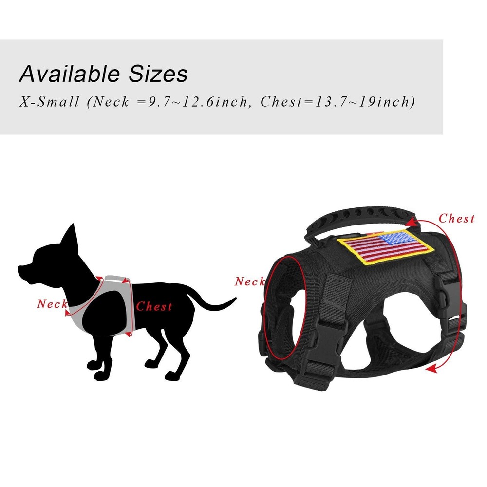 Tactical Dog Working Vest Training Harness No-Pull Adjustable Outdo... Fast Ship