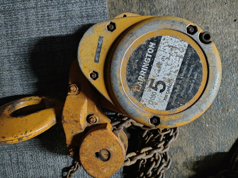 harrington CF050 5 ton hoist