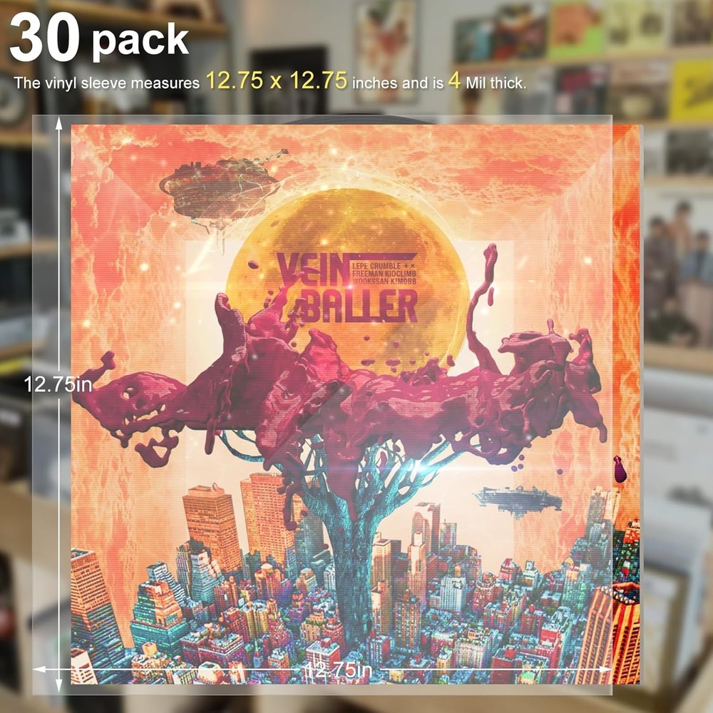40 or 50 PLASTIC OUTER SLEEVES VINYL RECORD LP ALBUM PLASTIC COVERS