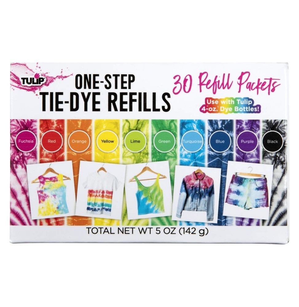 Rainbow Tie-Dye Kit Refills, Multicolor 30-Pack for Easy DIY Projects