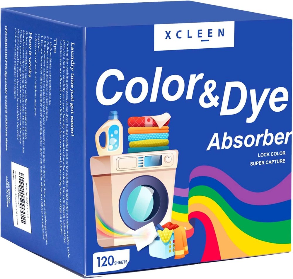 Color Absorber Laundry Sheets, Dye Catcher to Prevent Clothes from