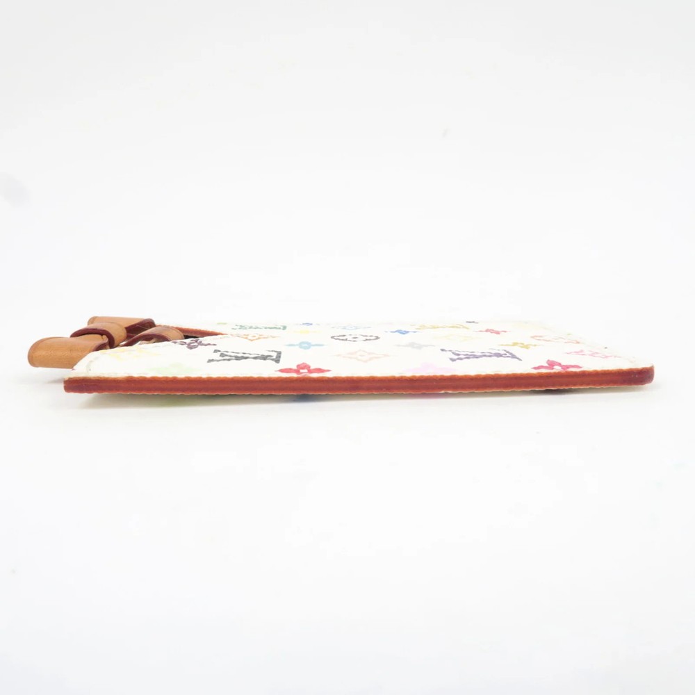 Louis Vuitton Monogram Multicolore Etui Miroir Compact Mirror Blanc M92651 Auth