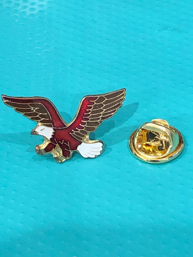 Eagle Enamel Pin - Vintage 80s Lapel Hat Pins