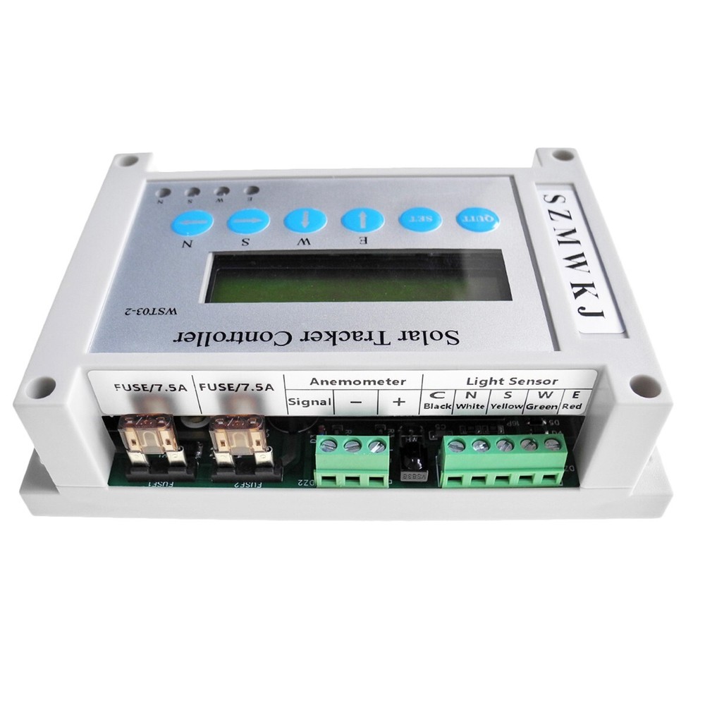 12V LCD Solar Panel Tracking Tracker Dual Axis Kits W/ 6000N 18" Linear Actuator