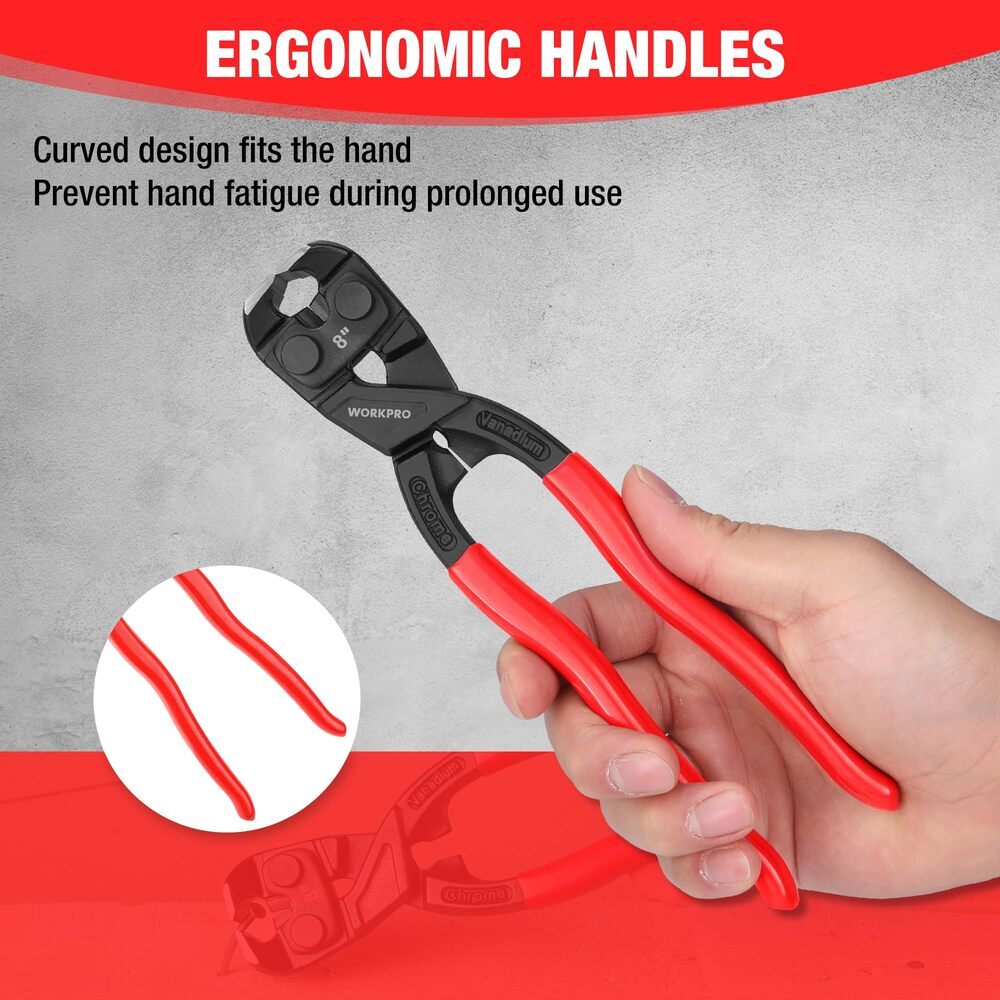 WORKPRO 8 Inch Nail Puller Plier High Leverage Cutting Pliers with Gripping Jaws