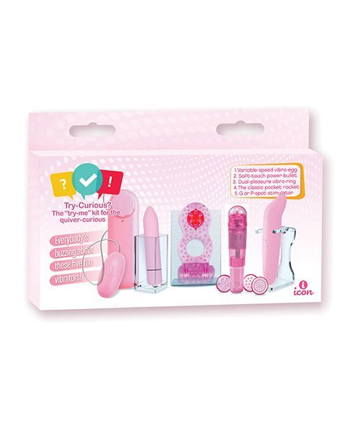 Try-Curious Vibe Set Waterproof Smooth Vibrating- Pink