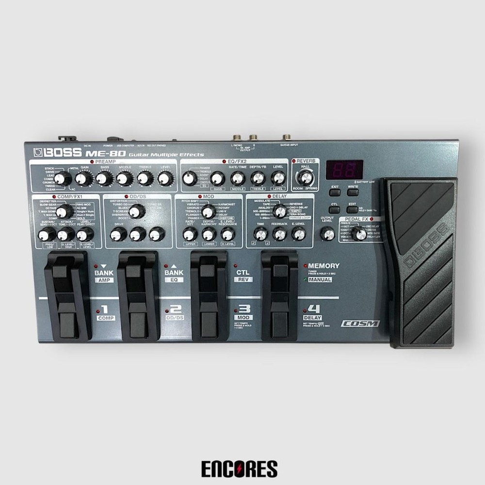 BOSS ME-80 Guitar Multiple Effects Processor with Box and Adapter