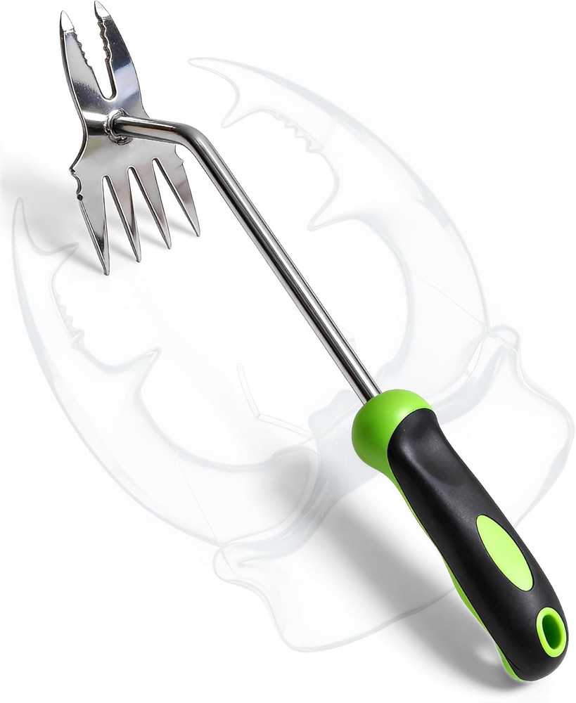 Hand Weeder Puller Tool, Heavy-Duty Stainless Steel Root Removal Tool