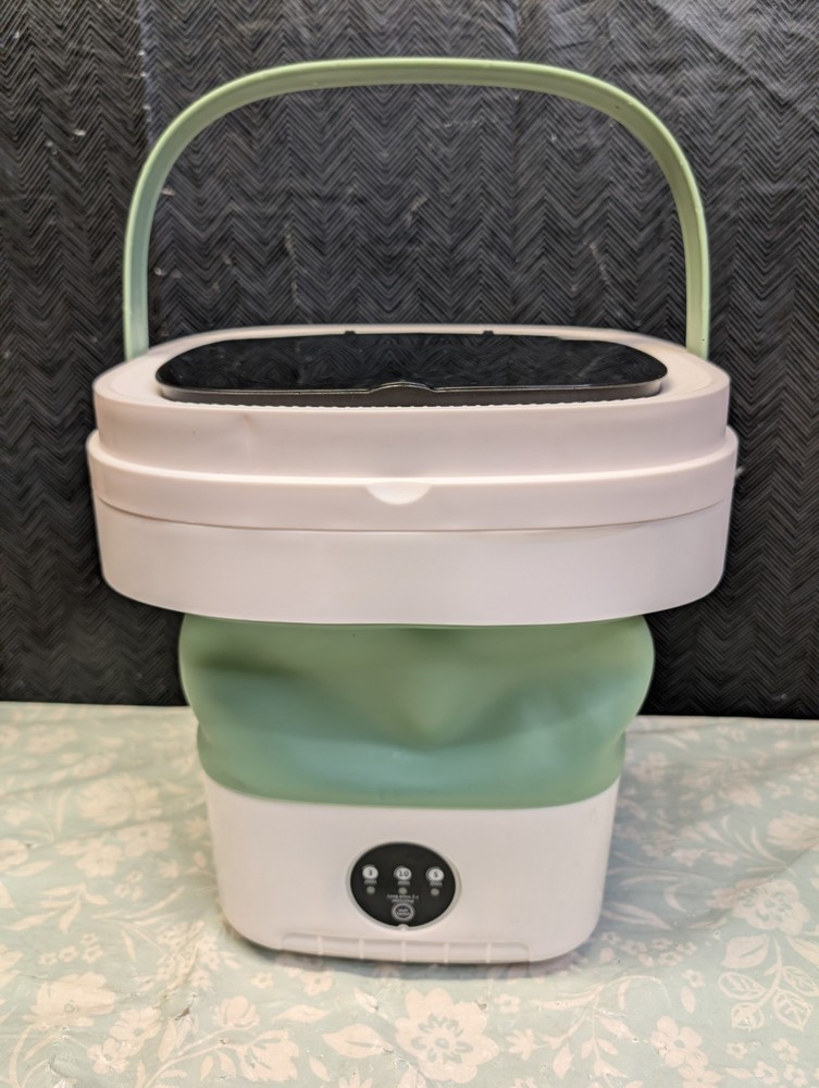 Portable Washing Machine Mini 16L Foldable Laundry Machine Green small loads S5