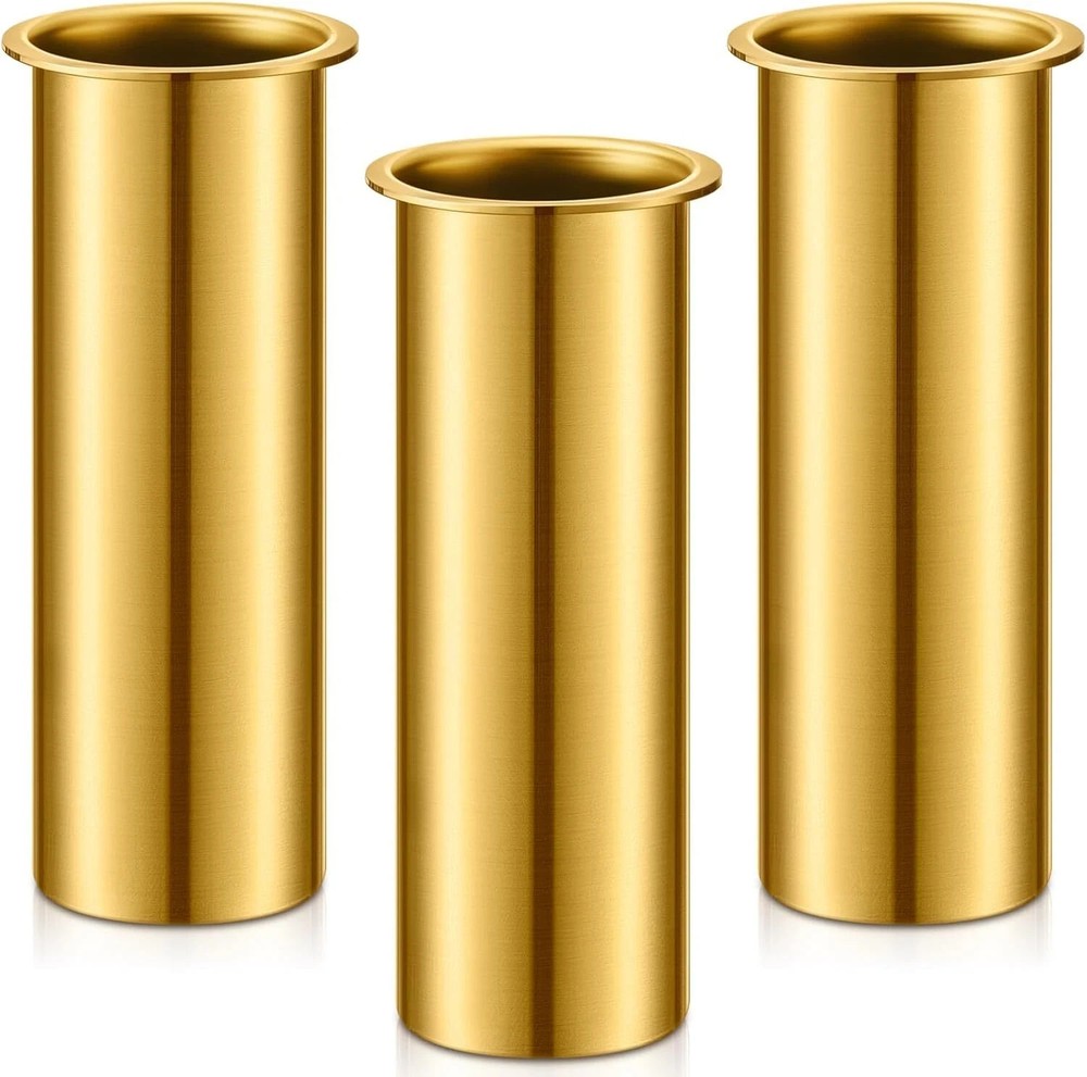 3 Pcs Brass Drain Tube 3 x 1 Inches Boat Drain Tube Plug Brass Boat Drain Plu...